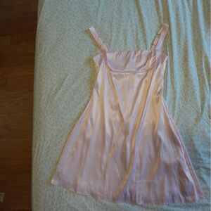 Pink satin dress